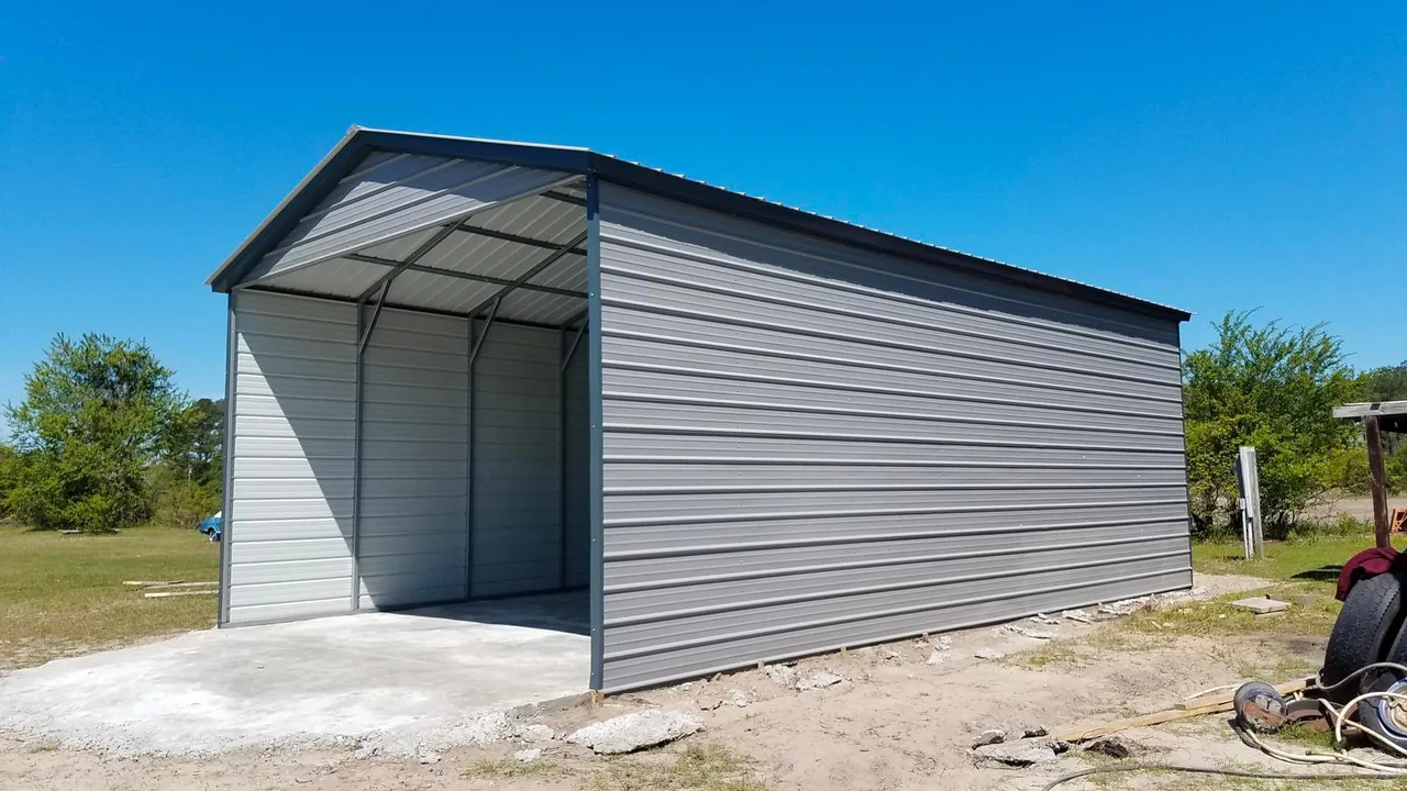 ec 102 tall enclosed carport